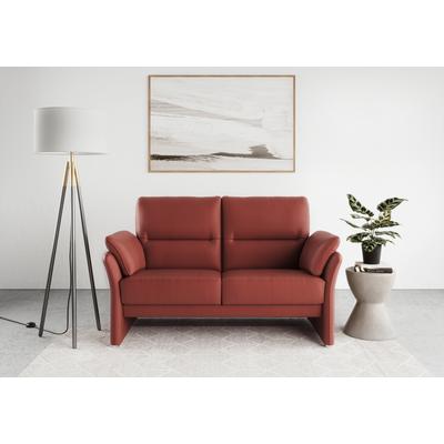 2-Sitzer DOMO COLLECTION "Pina, schmale Armlehnen, mit Federkern, kompakt & elegant", rot, B:159cm H:95cm T:88cm, 100% Polyester, Sofas, Hoher Sitzkomfort, Microfaser hochflorig, beere, Breite 159 cm Image
