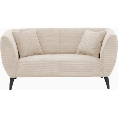 2-Sitzer INOSIGN, beige, B:172cm H:83cm T:88cm, 100% Polyester, Sofas, zwei verschiedene Fußfarben wählbar Image