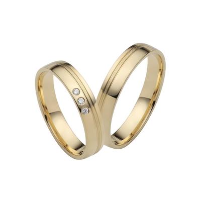 Trauring FIRETTI "Schmuck Geschenk Gold 750 Hochzeit Ehering "LIEBE" Gr. 64, gold (gelbgoldfarben), Fingerringe, 64, ohne Brillanten, Gelbgold 375, 4mm, Made in Germany, wahlweise mit oder ohne Brillanten Image