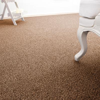 Teppichboden ANDIAMO "Carlos, Feinschlinge, Made in Netherlands", braun (mokka), B:400cm H:6,5mm L:400cm, Polypropylen, Teppiche, melierte Optik, Breite 400 cm oder 500 cm, strapazierfähig Image