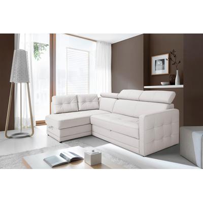 Ecksofa EXXPO - SOFA FASHION "Arles, Federkern, OTTOs Choice, zeitlos, Breite 225cm, L-Form", weiß (altweiß), B:225cm H:94cm T:165cm, Kunstleder SOFTLUX, NaturLEDER (echtes Rindsleder) in Sitz und Rücken. Korpus in passendem Kunstleder SOFTLUX... Image