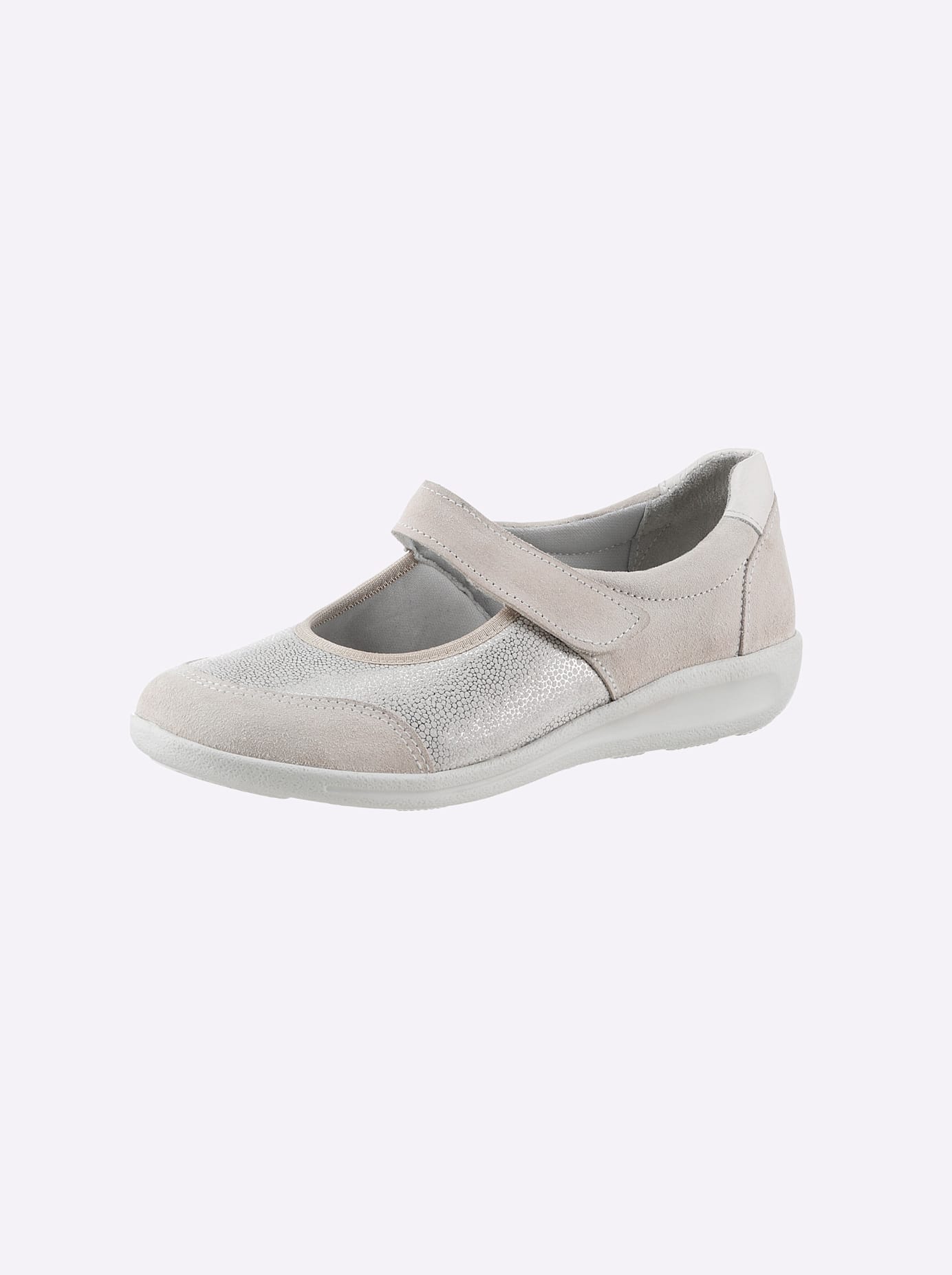 Slipper CASUAL LOOKS, Damen, Gr. 38, beige (sand), Glattleder, Nubukleder, Textil, Schuhe
