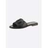Pantolette HEINE, Damen, Gr. 36, schwarz, Leder, Rindsleder, Rindsleder, modisch, Schuhe