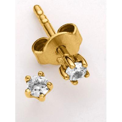 Paar Ohrstecker LADY, gold (gelbgold 585), Ohrringe, Damen, 0,10 ct. Goldfarben 585, Diamanten Image