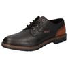 Schnürschuh LERROS, Herren, Gr. 43, schwarz (schwarz, cognac), Leder, klassisch, Schuhe, Business Schuh, Halbschuh, Schnürschuh mit Blockabsatz
