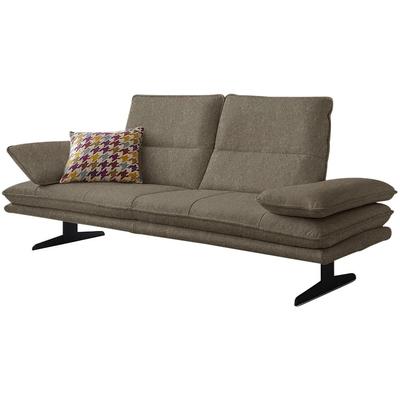 2-Sitzer W.SCHILLIG "broadway", schwarz (pepper s22), B:216cm H:94cm T:96cm, Flachgewebe S22 (100% Polyester), Sofas, Sitztiefenverstellung, Kopfteil- & Seitenteilverstellung, Breite 216cm Image