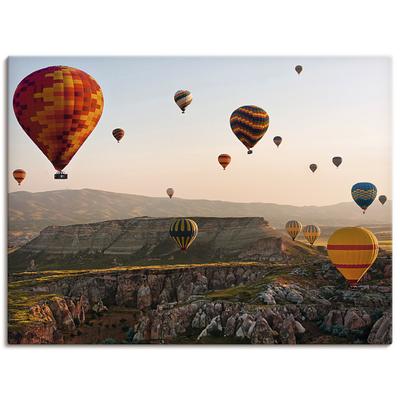 Wandbild ARTLAND "Kappadokien Ballonfahrt", bunt (farbe bild(er): bunt), B:80cm H:60cm T:1,8cm, Canvas, Leinwand, Bilder, als Leinwandbild, Poster in verschied. Größen Image