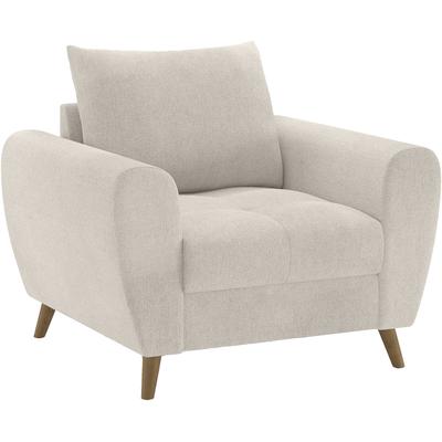 Sessel MR. COUCH "Blackburn II", beige (novaclean avanti 4 ecru), B:96cm H:71cm T:90cm, Novaclean Avanti (100% Polyester), Sessel, Einzelsessel Polstersessel, Passend zu der Garnitur, wahlweise mit Kaltschaum Image