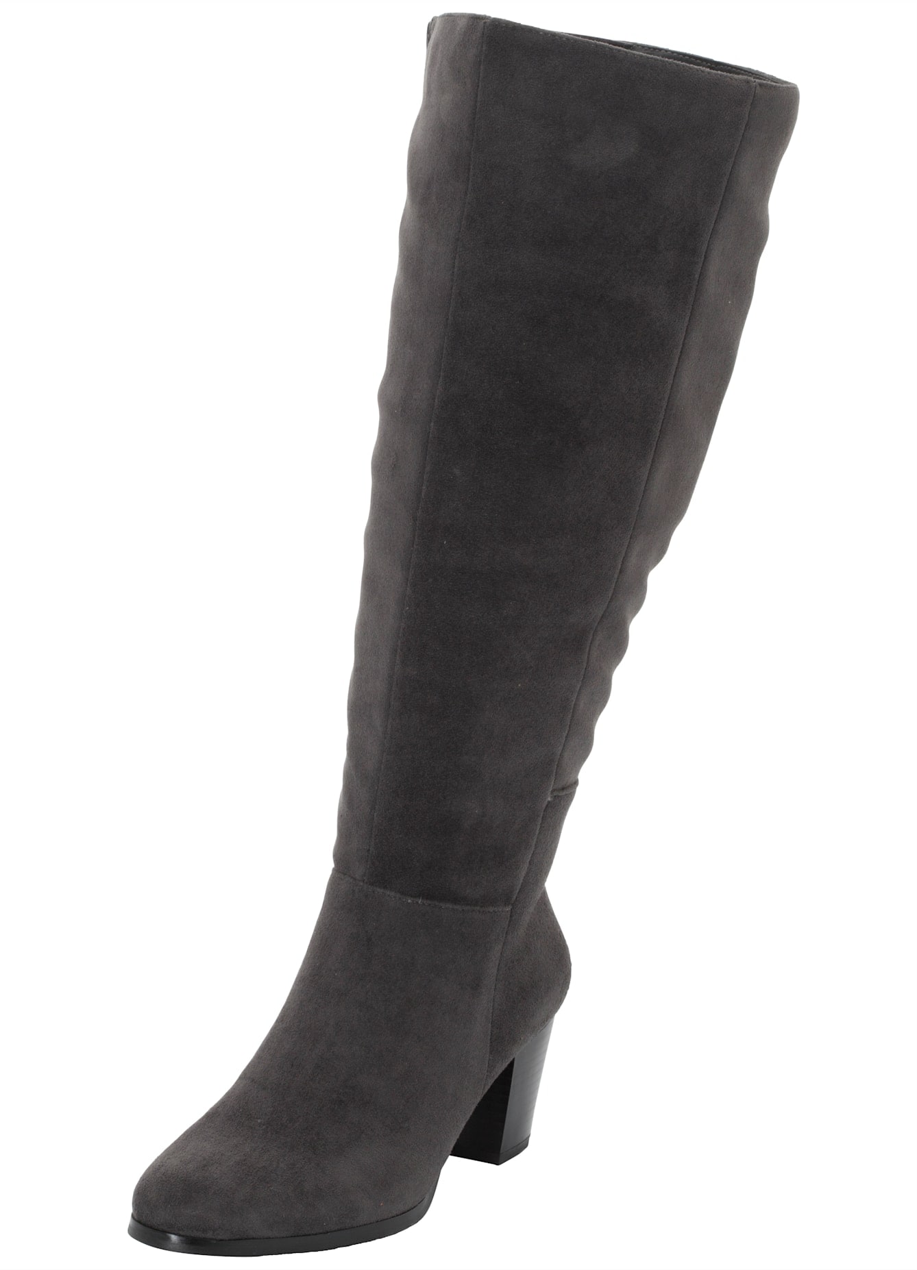 Weitschaftstiefel SHEEGO, Damen, Gr. 43, XXL-Schaft, grau, Lederimitat, Polyester, Schuhe Weitschaftstiefel