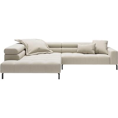 Ecksofa PLACES OF STYLE "Cleveland, L-Form, incl. Kopfteilverstellung, Breite 311 cm", beige (nature), B:311cm H:71cm T:219cm, 88% Polyester, 12% Polyacryl, Sofas, wahlweise elektrischer Sitzvorzug Image