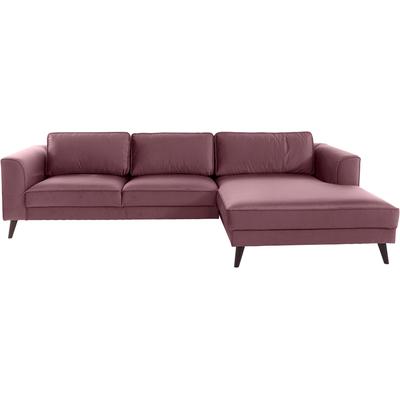 Ecksofa INOSIGN "Lumber Jack, elegant und bequem, Breite 280, hoher Fuß, L-Form", rosa (altrosa), B:280cm H:85cm T:167cm, Sofas, in moderner Optik Image