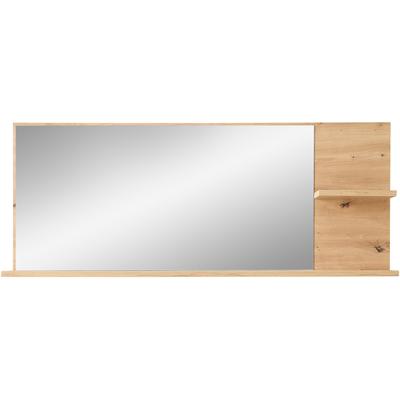 Garderobenspiegel INNOSTYLE "BARI Wandspiegel", braun (artisan eiche), B:148cm H:60cm T:17cm, Mitteldichte Faserplatte (MDF), glasspiegel, Holzwerkstoff, Spiegel, Spiegelfläche 148 x 60 cm, 2 Ablageböden Image