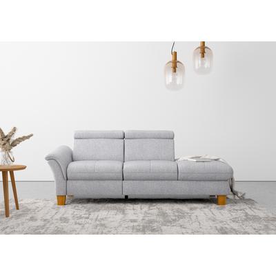Recamiere HOME AFFAIRE "Lindgren", silber, B:206cm H:84cm T:93cm, 100% Polyester, Sofas, wahlweise motorische TV-Funktion, Bettkasten und Kopfteilverstellung Image