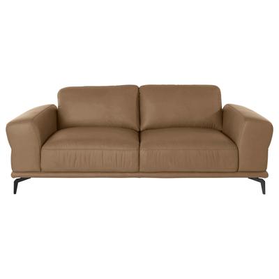 2,5-Sitzer W.SCHILLIG "montanaa", braun (fango z69), B:212cm H:78cm T:94cm, Sofas, mit Metallfüßen in Schwarz pulverbeschichtet, Breite 212 cm Image