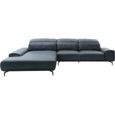 Wohnlandschaft MUSTERRING "MR 2490", blau (blau, b), B:342cm T:207cm, Sofas, Bronze-Fuß, Sitzhöhe 48cm, wahlweise mit Funktionen, Maße 342 x 207 cm Image