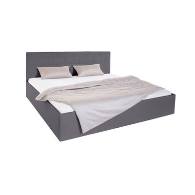 Polsterbett, grau (anthrazit), B:210cm H:98cm L:210cm, Bezug Bett: 100% Polyester, Bonnell-Federkernmatratze: 51% Polypropylen, 39% Polyester, 10% Baumwolle, Kaltschaummatratze: 100% Polyester, Bezug abnehm- und waschbar bis 60u00b0C, WESTFALIA... Image