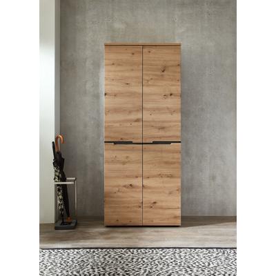 Schuhschrank INNOSTYLE "Memphis Garderobenschrank, 65x192x38cm (B/H/T)", artisan eiche, graphit, B:80cm H:192cm T:38cm, Holzwerkstoff, MDF, Schränke Image