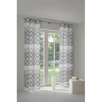 Vorhang WIRTH "Zirbello" Gr. 4, grau (dunkelgrau), B:132cm H:245cm, Jacquard, Baumwolle, Polyester, Gardinen Image