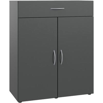 Schuhkommode WIMEX "Multiraumkonzept", grau (grafit), B:80cm H:98cm T:40cm, Spanplatte, Sideboards, Schubkästen auf Metallschienen Image