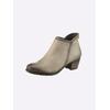Stiefelette HEINE, Damen, Gr. 42, grau (taupe), Leder, Glattleder, Rindsleder, sportlich, Schuhe