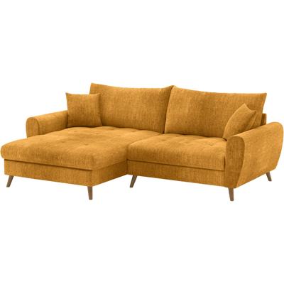 Ecksofa MR. COUCH "Blackburn II, L-Form", orange (dolce 9 curry), B:246cm H:71cm T:170cm, Dolce (100% Polyester), Sofas, Mit Kaltschaumpolsterung bis 140 kg belastbar Image