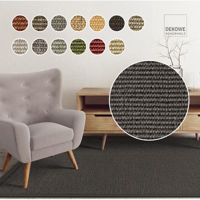 Sisalteppich DEKOWE "Mara S2 mit Bordüre Spezial", grau, B:110cm H:5mm L:160cm, Sisal, Teppiche, 100% Sisal, auch als Läufer, Wohnzimmer Image