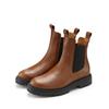 Stiefelette ELBSAND, Damen, Gr. 44, gelb (camel, schwarz), Obermaterial: 100% Rindsleder. Futter: 100% Synthetik. Decksohle: 100% Synthetik. Laufsohle: 100% Synthetik, unifarben, casual, Schuhe, Chelseaboots, Schlupfstiefel, Bikerboots aus Leder