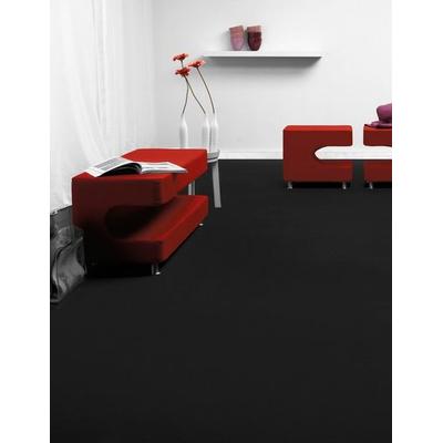Teppichboden ANDIAMO "Sina, Velours, Made in Belgium", schwarz, B:400cm H:6mm L:1400cm, Kunstfaser, Teppiche, Uni Farben, Breite 400 cm, strapazierfähig, pflegeleicht, Wohnzimmer Image