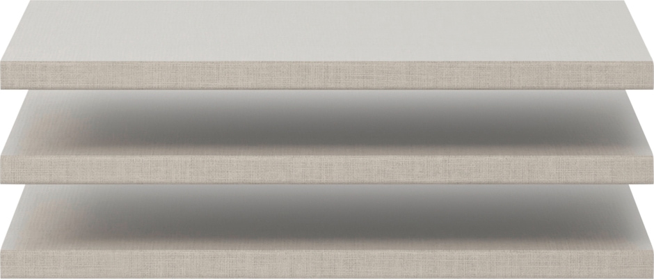 Einlegeboden "Henderson", beige (leinenoptik), B:48cm H:2cm T:50cm, Holzwerkstoff, SET ONE BY MUSTERRING, Einlegeböden, 3er-Set, Breite 48 cm für Schränke Programm Henderson