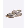Sandalette WALDLÄUFER, Damen, Gr. 6,5, silber (silberfarben), Nubukleder, Nubukleder, Schuhe