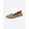 Slipper ANDREA CONTI, Damen, Gr. 41, braun (camel), Leder, Rindsleder, Veloursleder, modisch, Schuhe