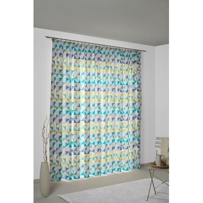 Vorhang WIRTH "Berlare" Gr. 2, blau, B:132cm H:175cm, Jacquard, Baumwolle, Polyester, Gardinen Image