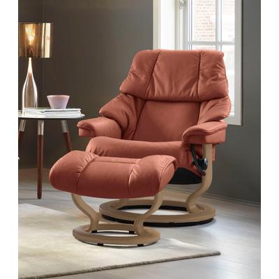 Relaxsessel STRESSLESS "Reno", rot (henna paloma), B:79cm H:98cm T:75cm, Leder BATICK: BATICK ist ein leicht korrigiertes, durchgefärbtes und genarbtes Möbelleder, bei dem die meisten Unebenheiten und Spuren in der Regel entfernt wurden., Leder... Image