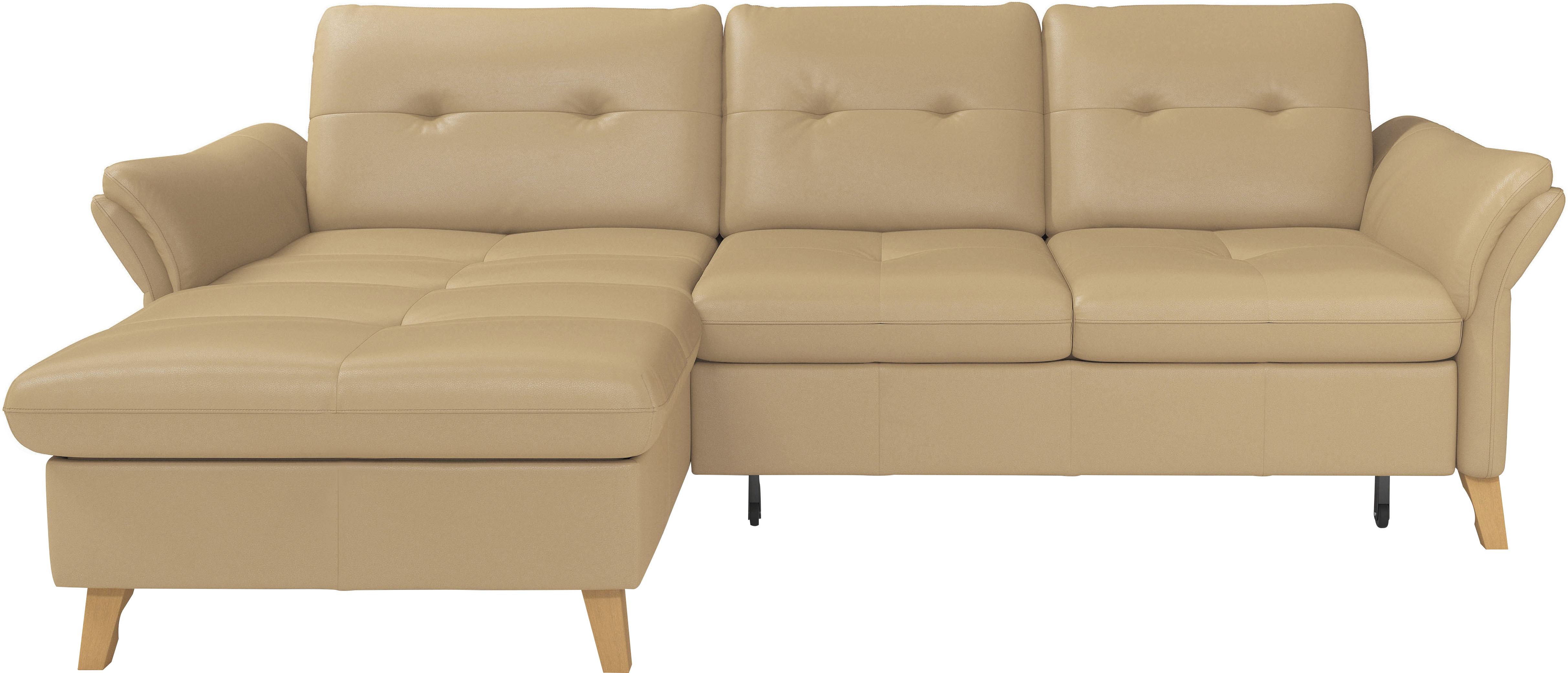 Ecksofa SIT & MORE "Göteborg", braun (cappuccino), B:268cm H:90cm T:176cm, Sofas, Sitztiefenverstellung und Federkern, wahlweise mit Bettfunktion