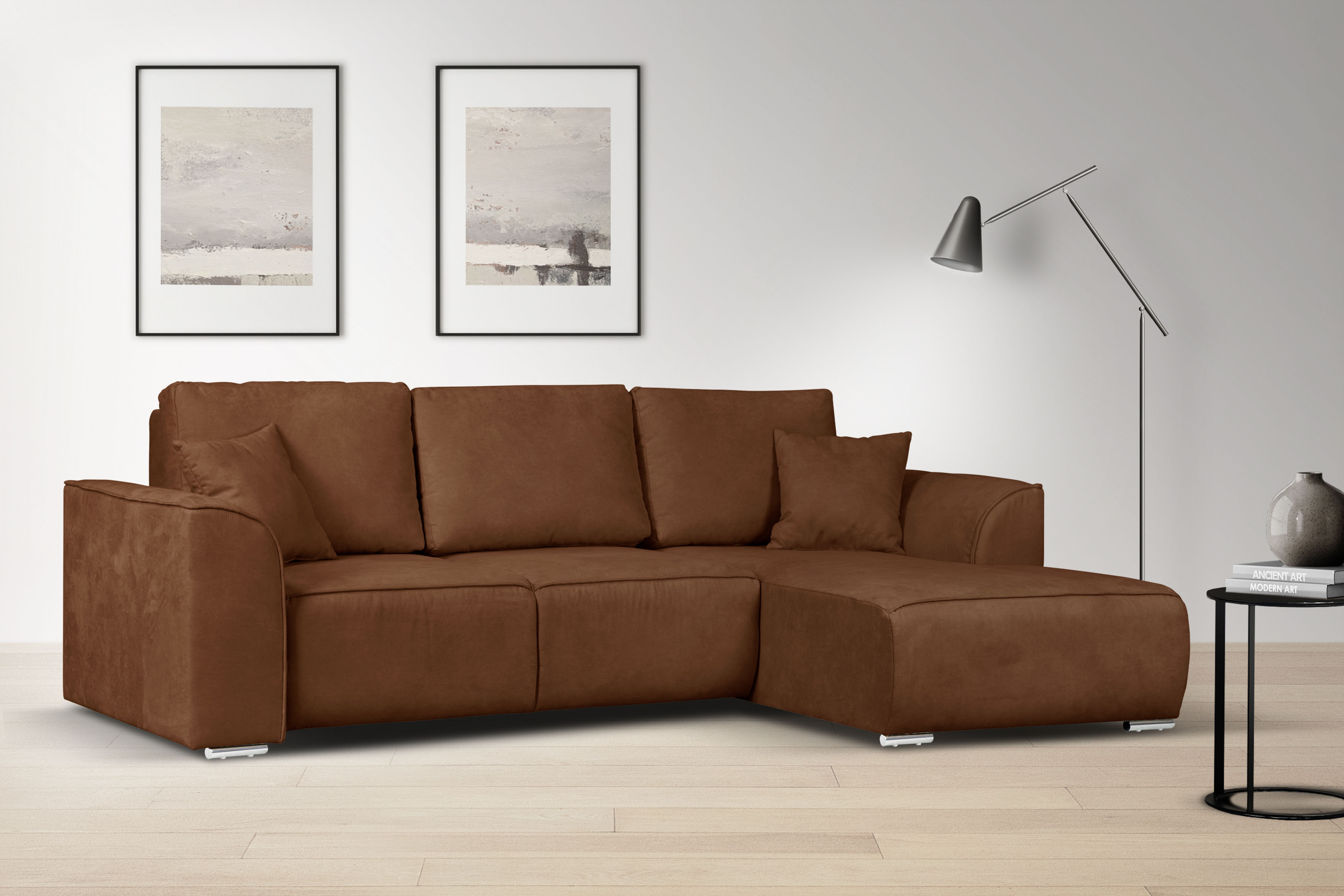 OTTO home "BEATRICE optionale Schlafsofa mit Bettkasten, B/T/H: 265/170/86 cm" L-Form, wahlweise auch mit Bettfunktion und Bettkasten