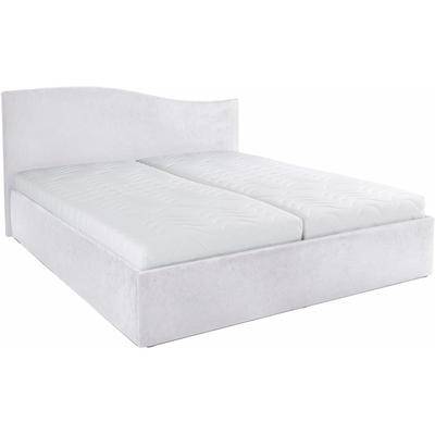 Polsterbett, weiß, B:172cm L:210cm, Bezug Bett: wahlweise Kunstleder oder Microfaser (100% Polyester), Bonnell-Federkernmatratze: 51% Polypropylen, 39% Polyester und 10% Baumwolle, Kaltschaummatratze: 100% Polyester, Bezug abnehm- und waschbar bis... Image