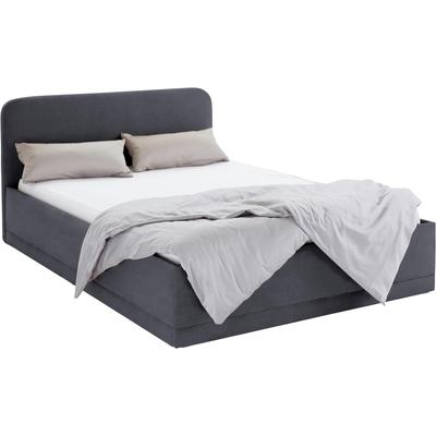 Polsterbett, grau (anthrazit), B:150cm L:210cm, Bezug Bett: wahlweise Microfaser (100% Polyester), Strukturstoff (77% Polyester, 23% Viskose) oder Kunstleder, Bonnell-Federkernmatratze: Mischgewebe (51% Polyprophlen, 39% Polyester, 10% Baumwolle),... Image
