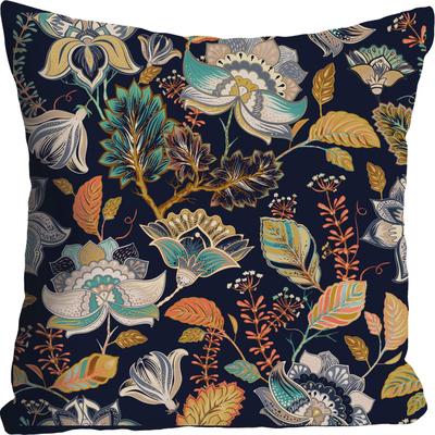 Dekokissen QUEENCE "Blumen", bunt (bunt, bedruckt), B:40cm L:40cm, Polyester, Dekokissen_Sitzkissen_Kissenhüllen, Kissenhülle ohne Füllung, 1 Stück Image