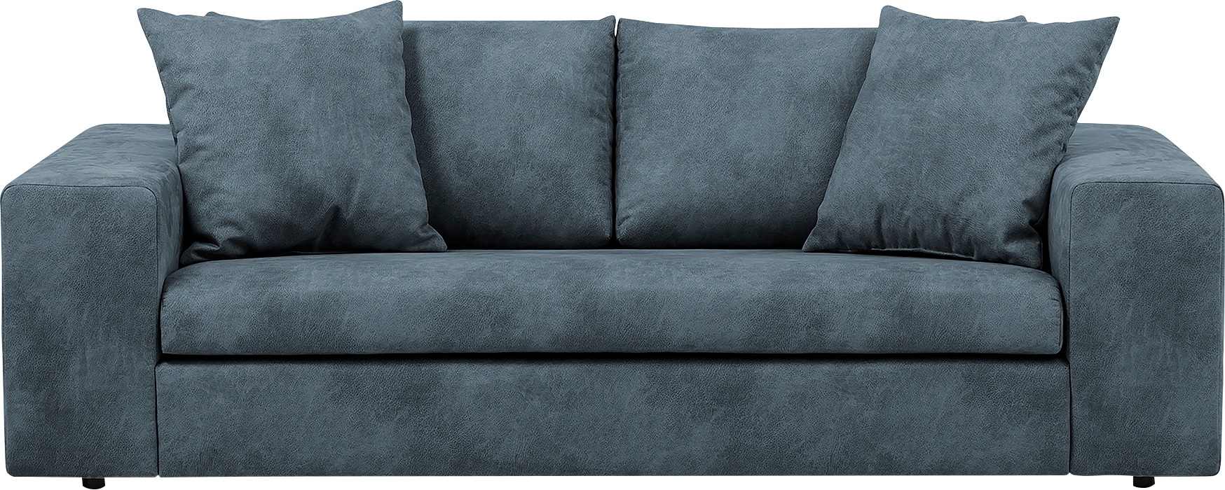 2-Sitzer HOME AFFAIRE "SLEETLAND XXL in Samtvelours oder Vintage-Leder-Optik", blau, B:230cm H:72cm T:113cm, Sofas, besonders groß und bequem