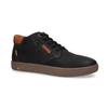 Sneaker CAMEL ACTIVE, Herren, Gr. 46, schwarz, Leder, casual, Schuhe, Schnürboots, Freizeitschuh mit Logo-Flag
