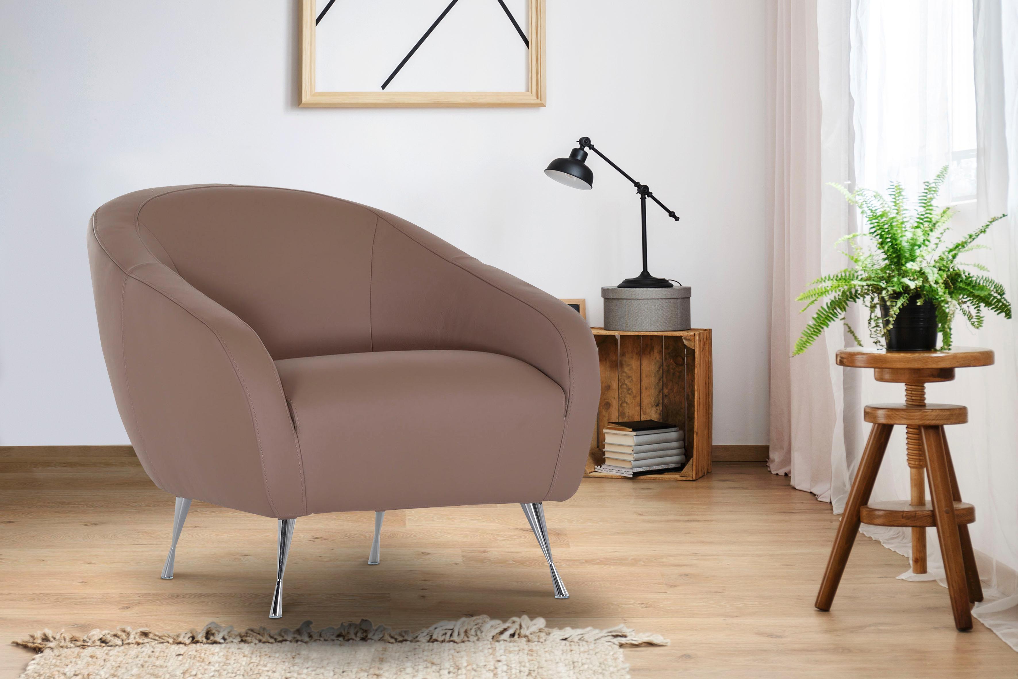 Sessel HOME AFFAIRE "Tesoro", braun, B:77cm H:70cm T:85cm, Sessel, Sessel, in toller Lederqualität