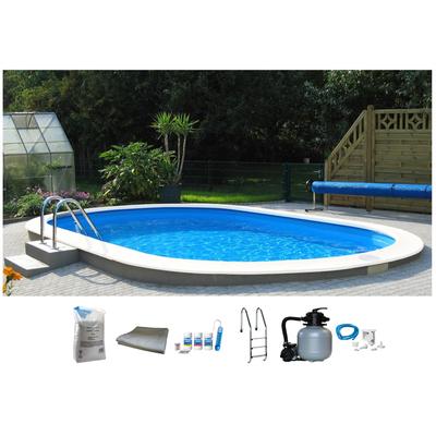 Ovalpool MY POOL BWT "PREMIUM mit blauer Innenfolie", weiß, B:360cm H:120cm L:737cm, Schwimmbecken, Höhe 120 cm, in verschiedenen Größen Image