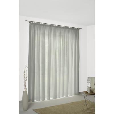Vorhang WIRTH "Peschiera" Gr. 4, grau (taupe), B:132cm H:245cm, Polyester, Seide, Gardinen, echtes Seiden-Garn verwebt Image