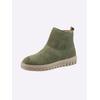 Stiefelette CASUAL LOOKS, Damen, Gr. 42, grün (oliv), Veloursleder, Glattleder, modisch, Schuhe