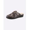 Clog BELVIDA, Damen, Gr. 40, schwarz (schwarz, bedruckt), Veloursleder, Basic, Schuhe Clog Hausschuh Pantoffeln