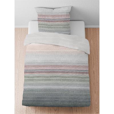 Bettwäsche BIBERNA Gr. 3, grau (titanfarben), B/L: 155cm x 220cm, Seersucker, B/L: 80cm x 80cm, Seersucker, 100% Baumwolle, Bettwäsche Image