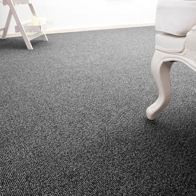 Teppichboden ANDIAMO "Carlos, Feinschlinge, Made in Netherlands", grau (anthrazit), B:400cm H:6,5mm L:1200cm, Polypropylen, Teppiche, melierte Optik, Breite 400 cm oder 500 cm, strapazierfähig Image