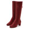 Schlupfstiefel LASCANA, Damen, Gr. 38, rot (bordeaux), Obermaterial: 100% Textilmaterial. Futter: 100% Textilmaterial. Decksohle: 100% Lederimitat. Laufsohle: 100% Synthetik, modisch, Schuhe, Schlupfboots, Slouchy Boots, Slip-On, Stretch & Blockabsatz