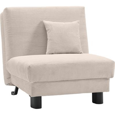 Sessel ELL + ELL "Enny", beige, B:85cm H:90cm T:100cm, 92% Polyester 8% Nylon, Sessel, Einzelsessel Schlafsessel Image