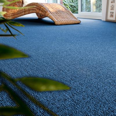 Teppichboden ANDIAMO "Rambo, Feinschlinge, Made in Netherlands", blau, B:500cm H:4,5mm L:600cm, Kunstfaser, Teppiche, meliert, Breite 400 cm oder 500 cm, strapazierfähig & pflegeleicht Image